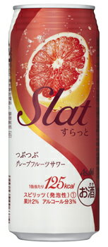 【3月リニューアル】アサヒ　Slat　スラットつぶつぶグレープフルーツサワー　500缶1ケース　24本入りアサヒビール