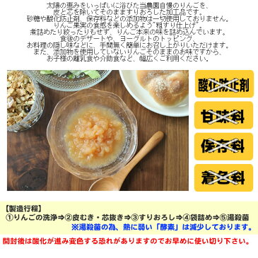 りんご サンふじ 青森 無添加 すりおろし 【桜庭りんご農園オリジナル無添加100%】すりおろしりんご30個セット