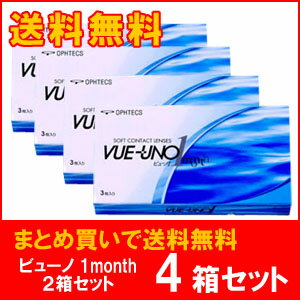 【送料無料】ビューノ1　4箱セット/1ヶ月使い捨てコンタクトレンズ/オフテクス