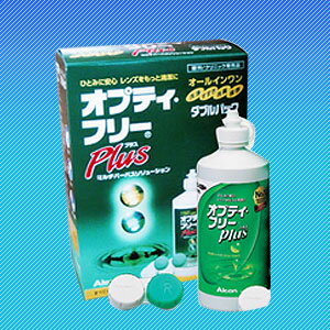 日本アルコン/オプティフリープラス ダブルパック(360ml×2本)+レンズケース3個+120ml1本/ソフトコンタクトレンズケア用品【オプティフリー】