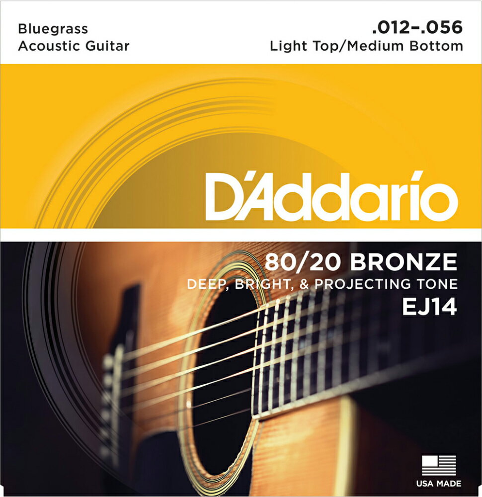 D'Addario ダダリオ アコースティックギター弦 EJ14 "80/20 Bronze Round Wound" [daddario アコギ弦 EJ-14]