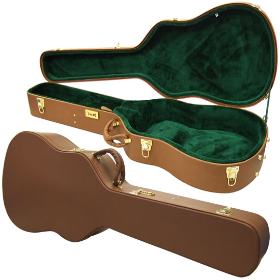 ドレッドノートシェイプ対応アコースティックギター用木製ハードケース　W-140