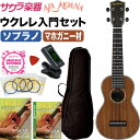 ウクレレ 初心者チューナー入門セット AlaMoana ソプラノウクレレ入門セット UK-360G【今だけ教則DVD付き!】【ギアペグ仕様 17フレット アラモアナ UK360】
