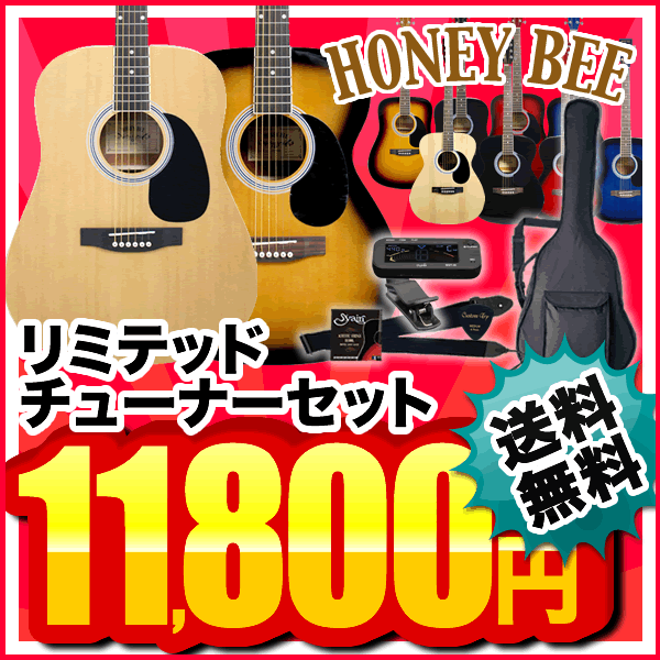 HoneyBee アコースティックギター W-15/F-15 アコギリミテッドチューナーセット