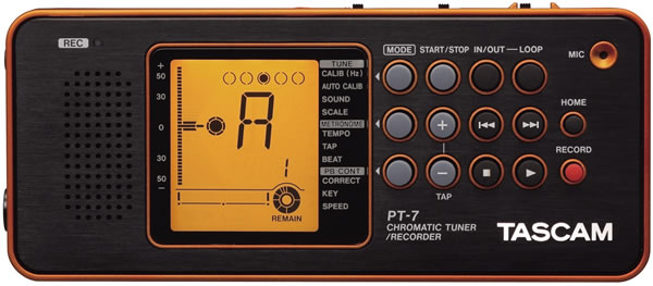 TASCAM クロマチックチューナー/レコーダー PT-7【録音/再生機能付きチューナー！】【タスカム】