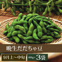 晩生だだちゃ豆　400g×3袋　9月上旬〜中旬お届け　【大ぶ...