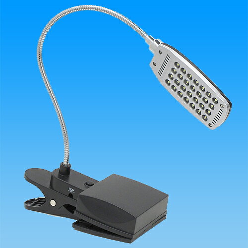 【送料300円】28灯LEDクリップライト USB&単3型電池4本 2電源対応 卓上LED…...:sakuranecoshop:10000497