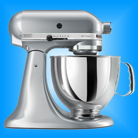 【送料無料】KitchenAid ミキサー メタリッククローム KSM150-MC