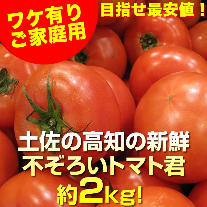 【全国送料無料】ワケ有り 土佐の高知の 新鮮不ぞろいトマト君たっぷり約2kg！ とまと