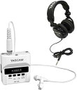 【ポイント2倍】【送料無料】タスカム TASCAM DR-10LW + TH-02 ホワイト 声を録るなら、この1台。身に着けられるピンマイクレコーダー + 純正モニターヘッドホン【smtb-TK】