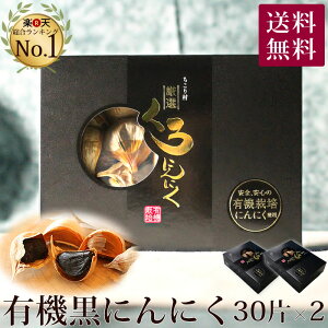 発酵黒にんにく ちこり村 有機 バラ30片×2箱(約2ヶ月分)【送料無料】
