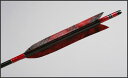 【弓道】【矢】【o-007】フルオーダー製作ターキー赤黒 6本組　【弓道 オーダー矢】