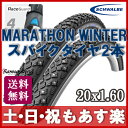 【返品保証】 スパイク タイヤ シュワルベ マラソン ウインター Schwalbe スパイク ロードバイク タイヤ 2本セット 20x1.60 送料無料 【あす楽】