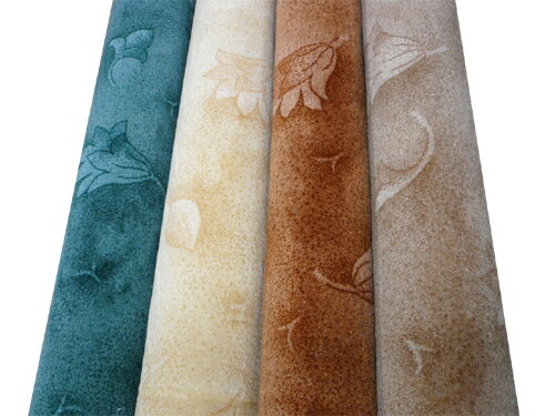 【送料込み】カットパイル柄模様絨毯・カーペットジュータン・ニューディパ　江戸間6畳　261×352cm