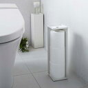 【YAMAZAKI/山崎実業】 tower トイレットペーパーホルダー タワー 【ヤマザキ ペーパー収納 コーナー スリム 省スペース トイレ収納 トイレラック トイレットペーパー ストッカー 収納】