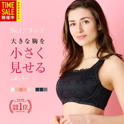 【セール限定39%OFF】高評価★4.45【20週連続 週間ランキング1位受賞】胸を小さく見せるブラ 　胸が大きくて諦めていた服がすっきり！ 着るだけで美しいシルエット 小さく見えるブラ 脇肉 <strong>背中</strong> スッキリ 脇高 設計 補正 補正下着 着痩せブラ ルルスマートブラ