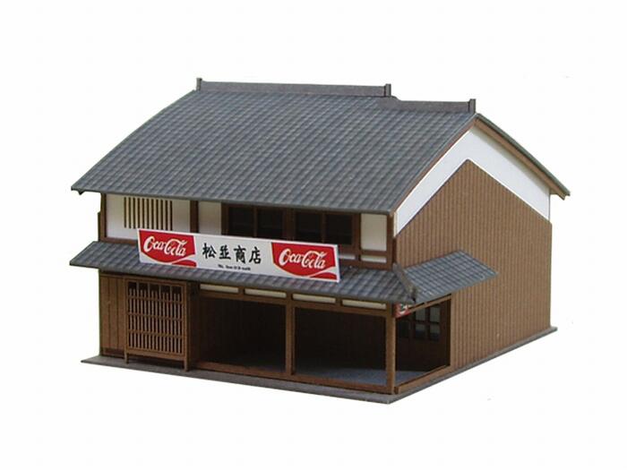 【商店B】なつかしのジオラマシリーズ◆紙模型（ペーパークラフト/キット）◆鉄道模型Nゲージ対応[超精巧建築模型]【みにちゅあーとキット】【ky】【★3】