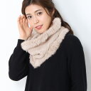 ラビット ファー付き ニット スヌード ...