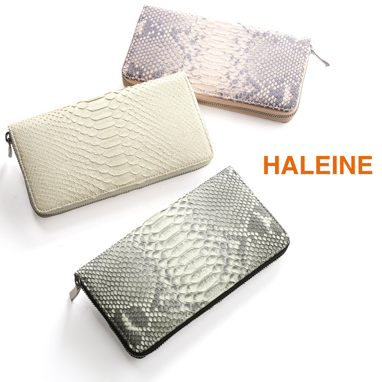 HALEINE[アレンヌ] ダイヤモンド パイソン 長財布 ラウンド ファスナー / レデ…...:sankyo:10023943