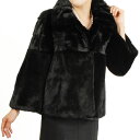 ブラックミンク ショートジャケット レディース 結婚式 毛皮 ファー 毛皮[カラー:ブラック 黒色] 秋 冬 プレゼント ギフト 7F (103717r)
