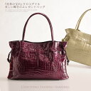クロコダイル バッグ ハンドバッグ シャイニング