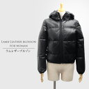 ラム フード 付き ブルゾン / レディース送料無料 レザー レザージャケット レディース 女性用 レディースジャケット 春 秋 冬 ラム革 本革 革 通勤 ラムジャケット 羊革 羊 ブルゾン ダウン 中綿 フード付き 軽量