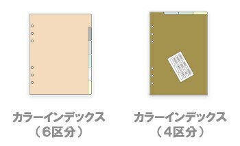 【メール便対応】　ダ・ヴィンチ　カラーインデックス（4区分、6区分）ダ・ヴィンチ手帳　リフィルシリーズ