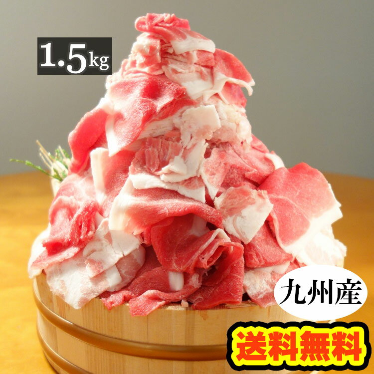 【送料無料】九州産豚こま切れ肉メガ盛り1kg＋500gで1.5kg■豚小間/豚コマ/切り落…...:sankyotikusan:10000100