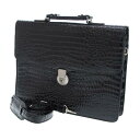 【中古】アルファードバレンチ 型押しブリーフケース 【Bランク】