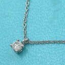 ティファニー ソリティアダイヤネックレス/D0.12ct 【無料ギフトラッピング】【Aランク】【中古】