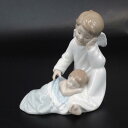 リヤドロ 『守ってあげるよ(男の子)』置物 【Aランク】【中古】