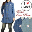 【50%OFFセール/半額】 LEE (リー) -Lady's- デニムワンピース/ワークワンピース 89622 ltl-sh