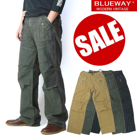 BLUEWAY ( ブルーウェイ) M1178-Baker Pants(ベーカーパンツ)-【smtb-k】【ky】【50%OFFセール！】★立体裁断を採用したデザイン性溢れるワークパンツ！★Made in Japan