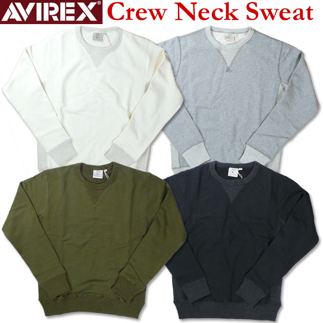 【消費税分サービス(5%OFF)】AVIREX （アビレックス）スウェット -Crew Neck Sweat-