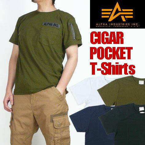 ALPHA (アルファ)　CIGAR POCKET T-SHIRTS-シガーポケット Tシャツ-