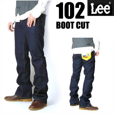 Lee リー <strong>メンズ</strong> <strong>ジーンズ</strong> 102 <strong>ブーツカット</strong> BOOTCUT ワンウォッシュ Lee RIDERS AMERICAN STANDARD 01020-100 日本製