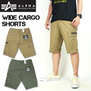 ALPHA アルファ カーゴショートパンツ WIDE CARGO SHORTS メンズ ドビークロス ミリタリーパンツ TB2026