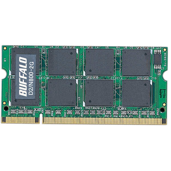 D2/N800-2G バッファロー/BUFFALO DDR2 800MHz S.O.DIMMメモリ