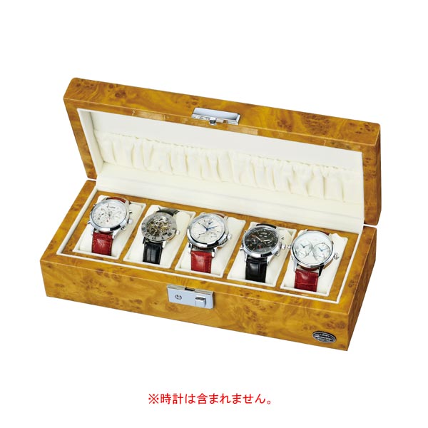LU50005RW LUHW(ローテンシュラガー) 木製 腕時計5本収納ケース 薄木目