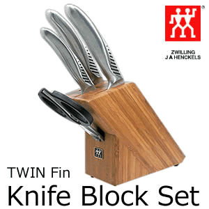 【数量限定】ツヴィリング J.A. ヘンケルス（ZWILLING J.A. HENCKELS） ナイフブロックセット TWIN Fin（ツインフィン） 3本セット(ペティナイフ シェフナイフ マルチパーパスナイフ ツインM料理バサミ ナイフブロック) 30847-715/包丁◆|結婚祝い プレゼント 【あす楽】