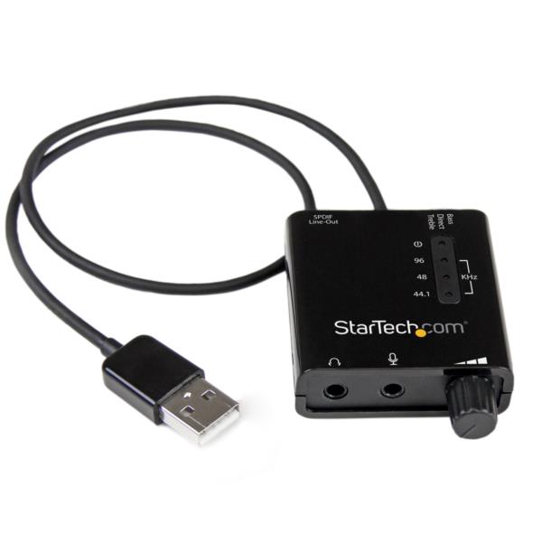 ICUSBAUDIO2D StarTech USB DACオーディオ変換アダプタ外付けサウ…...:santecdirect:10121483