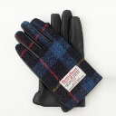 【割引クーポン配布】【数量限定】 AY15AWGL002-110 アリー ハリスツイード 手袋 ブルー メンズ AY-15AWGL-002-110 【あす楽/土日祝対象外】