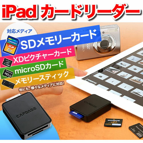 【iPad2アクセサリー】iPad・iPad2用4in1カードリーダー（SDカード、miniSDカード、microSDカード、メモリースティック、XDピクチャーカード、MMCカード、M2カード対応)　NEO-ADRIP003