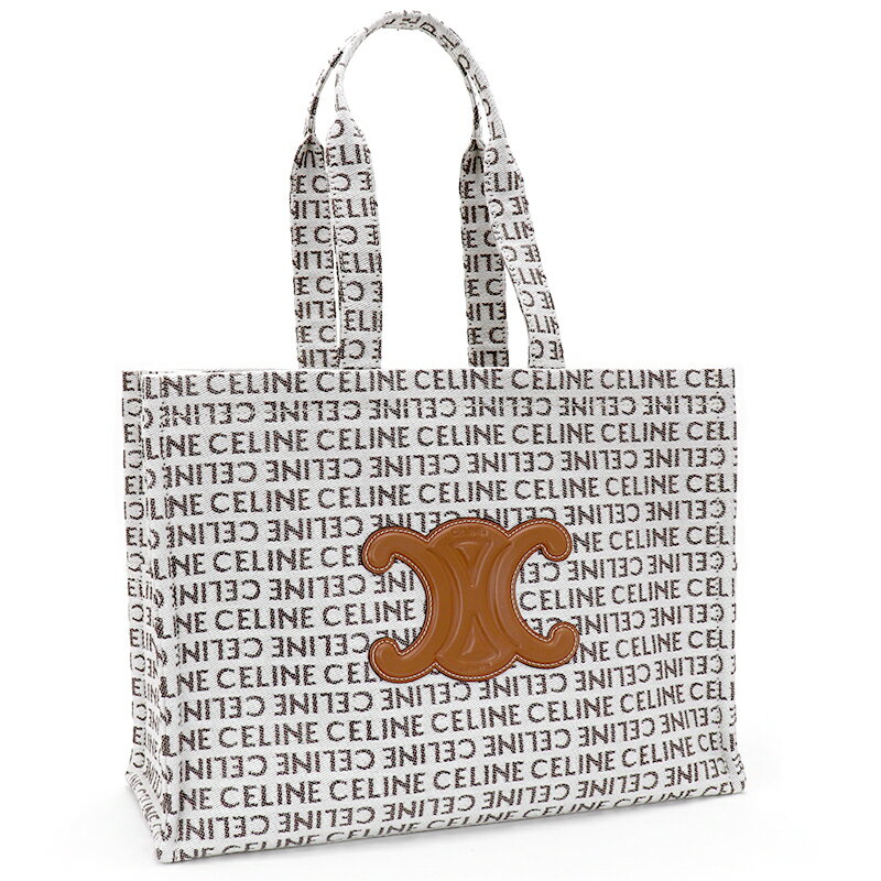 セリーヌ ラージ カバ タイス トートバッグ ユニセックス コットンキャンバス ナチュラル×タン 196762FEF 【並行輸入品】