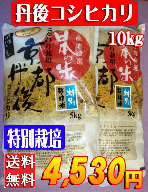 京都丹後コシヒカリ白米10kg（特別栽培米）23年産新米入荷しました!!