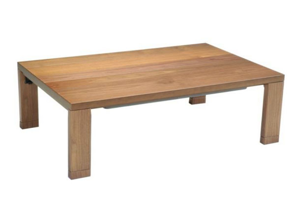 こたつ コタツテーブル　120センチ巾折れ足長方形こたつテーブル　天然杢　BODEN-WN　安心、信頼の国産品(日本製)です。