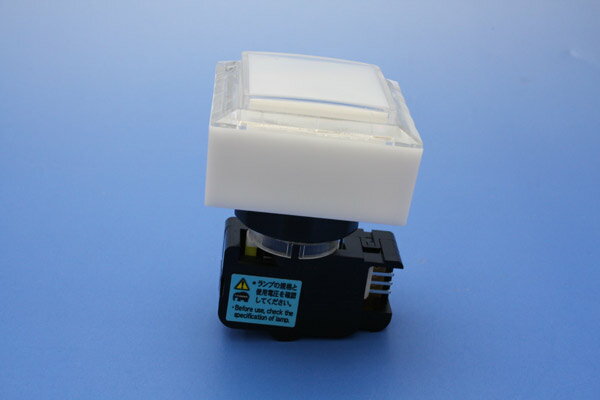照光式押しボタン 薄型クリア 30φ正方形 （リードスイッチ一体型）（LEDランプ）【OBSAX-C30UK】