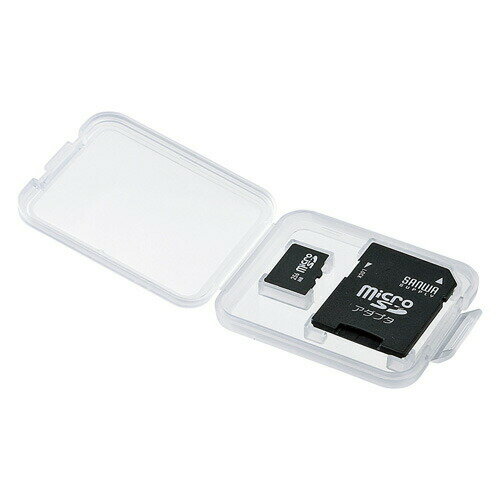マイクロSDカードケース 6個セット クリアケース microSDとSDアダプタを1枚ずつ収納 メディアケース 【サンワサプライ】