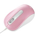 光学式マウス 差し込むだけの簡単接続 小型 ピンク 【サンワサプライ】