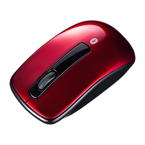 ブルーLED ワイヤレスマウス レッド 中型 Bluetooth3.0 BlueLEDセン…...:sanwadirect:10074277